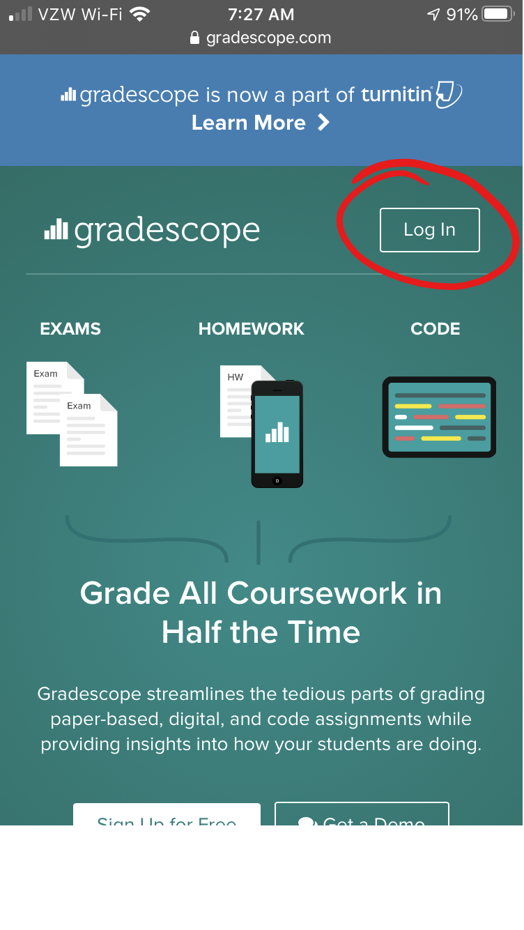 Submitting A Quiz Exam In Gradescope Using Your Phone